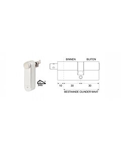 motorcilinder met mechanische cilinder 30/30 SKG***® met 3 sleutels