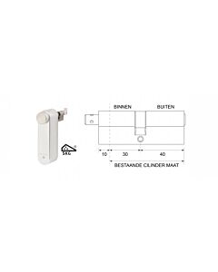 motorcilinder met mechanische cilinder 30/40 SKG***® met 3 sleutels