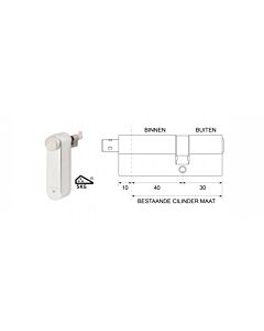 motorcilinder met mechanische cilinder 40/30 SKG***® met 3 sleutels