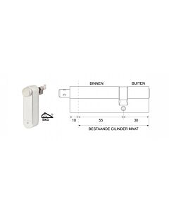 motorcilinder met mechanische cilinder 55/30 SKG***® met 3 sleutels