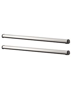 2 linealen 900 mm lang, zilver/zwart, master/slave