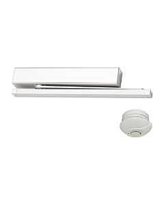 vrijloopdranger met glijarm, zilver met rookmelder en voeding 24V