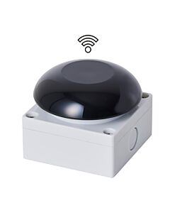 met zwarte knop en ingebouwde handzender