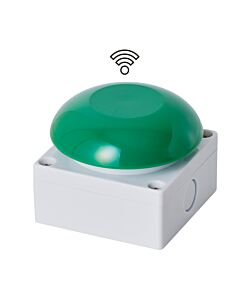 met groene knop en ingebouwde handzender