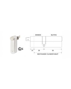 motorcilinder met mechanische cilinder 30/50 SKG***® met 3 sleutels