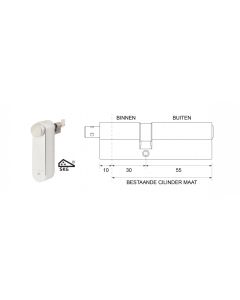 motorcilinder met mechanische cilinder 30/55 SKG***® met 3 sleutels