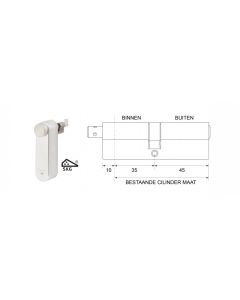 motorcilinder met mechanische cilinder 35/45 SKG***® met 3 sleutels