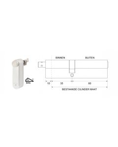 motorcilinder met mechanische cilinder 35/60 SKG***® met 3 sleutels