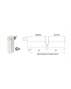 motorcilinder met mechanische cilinder 45/50 SKG***® met 3 sleutels