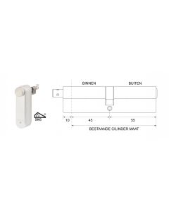 motorcilinder met mechanische cilinder 45/55 SKG***® met sleutels